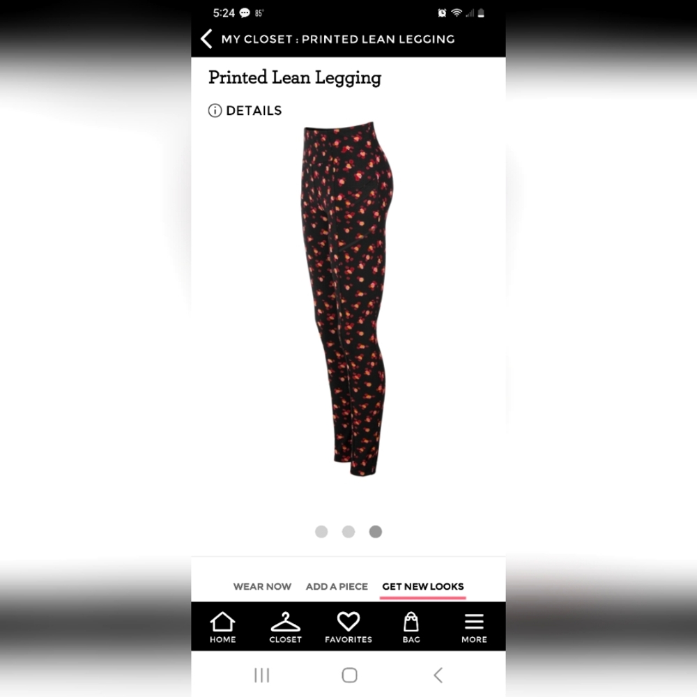 CAbi Printed Lean Leggings Large